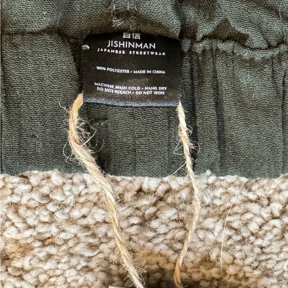 Men’s Baggy Y2K Streetwear Joggers Olive Green Loose Fit Harem Pants M/L - Picture 11 of 11